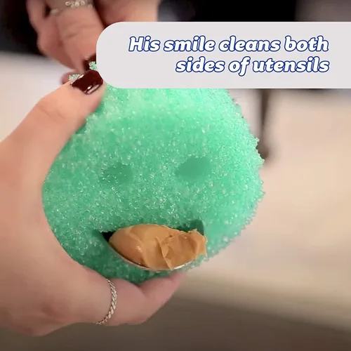 Vista 6 de Scrub Daddy Juego de esponjas – Variedad de colores – Esponja multiusos para platos sin arañazos – Sin BPA y fabricada con espuma de polímero