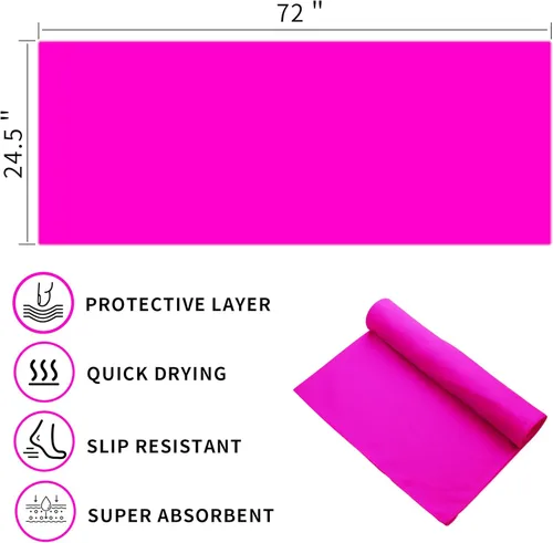 Vista 6 de MIAOMIAO Juego de toallas antideslizantes para yoga caliente, microfibra súper absorbente, 24.5 x 72 pulgadas, diseño antideslizante, sin lesiones