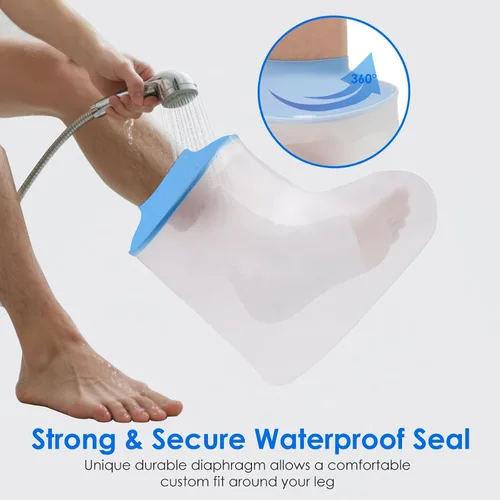 Vista 3 de Funda impermeable para pies de ducha, funda fundida para pies, funda impermeable para botas de ducha, cubierta de pie para ducha después