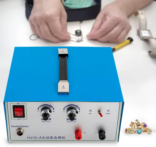 Vista 9 de Máquina automática de soldadura por puntos CNC, máquina de soldadura de mano portátil para metal, kits de soldador de joyas permanentes de 110 V/60