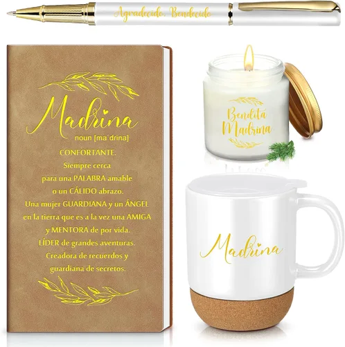 Vista 10 de Hushee 4 piezas de regalos cristianos para hombres, taza de café del hombre de Dios, diario de oración, vela perfumada, bolígrafo bíblico, regalos