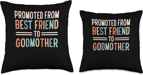 Vista 3 de Godmother Gifts for Godparents on Baptism Day Cojín promocionado de Best Friend to Godmother de 16 x 16 pulgadas, multicolor