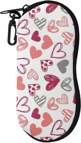 Vista 2 de Showudesigns Estuche para lentes de sol suave con clip, estuche organizador de viaje para niños, mujeres y niñas