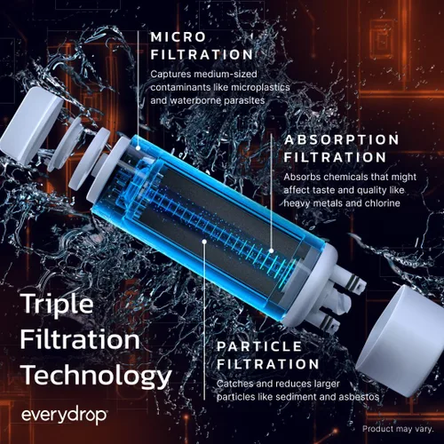Vista 3 de everydrop by Whirlpool Ice & Water Refrigerator Filter 2, Orange, EDR2RXD1