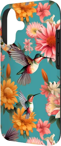 Vista 2 de Funda para iPhone 17 de colibríes en vuelo