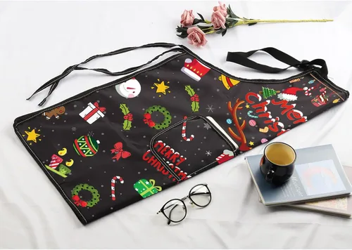 Vista 7 de Delantales de Navidad para mujeres y hombres, delantal de cocina de Navidad con bolsillos, regalos de Feliz Navidad, delantal de chef para hornear