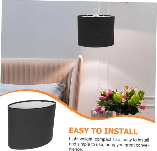 Vista 9 de DOITOOL Lujosa pantalla de terciopelo lámpara de piso o lámpara de mesa E27/e14 zócalo fácil de instalar decoración del hogar