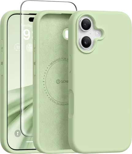 Vista 173 de GONEZ Funda magnética para iPhone 12 Case / 12 Pro Case, compatible con MagSafe, [protector de pantalla + protector de lente de cámara], funda