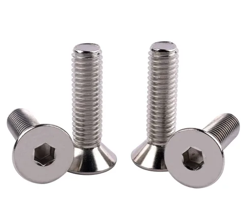 Vista 21 de Tornillos avellanados de cabeza plana de 1/4-20 x 1-1/2", pernos de casquillo hexagonal, acero inoxidable 304 18-8, rosca de máquina completa