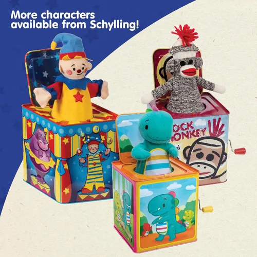 Vista 6 de Muñeco en caja de sorpresas de Schylling, Puppy Dancing Jack in the Box, Multi