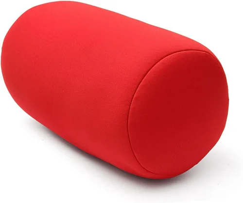 Vista 7 de ECYC Mini rollo almohada conveniente viaje azul almohadas micro talón cojín trasero, 11.8x6.3 in