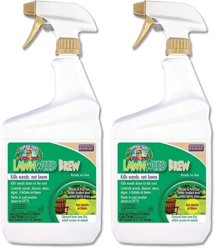 Vista 9 de Bonide Captain Jack's Lawnweed Brew, spray listo para usar de 32 onzas, fórmula de acción rápida que controla malezas, musgo, algas, líquenes