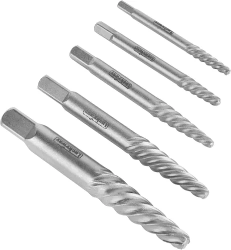 Vista 5 de Luckyway Juego de extractor de tornillos dañados de 5 piezas, herramienta extractor de tornillos dañados y pelados, juego de extractor de pernos