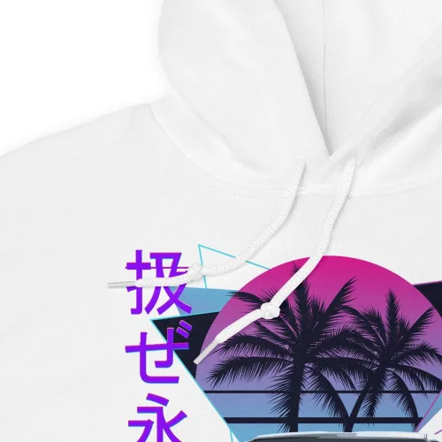 Vista 5 de Vaporwave Aesthetic GTR R35 Skyline JDM Tuning Drift Racing - Sudadera con capucha unisex