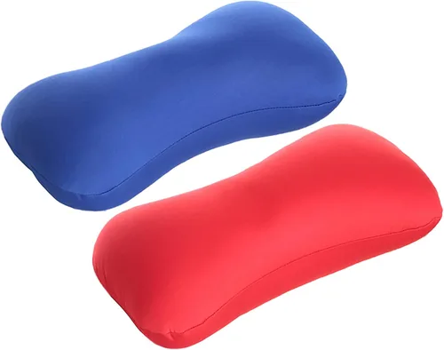 Vista 11 de Paquete de 2 almohadas de cuello de microcuentas, almohada para reposacabezas de hueso y cojín de apoyo cervical, almohada de tubo universal cómoda