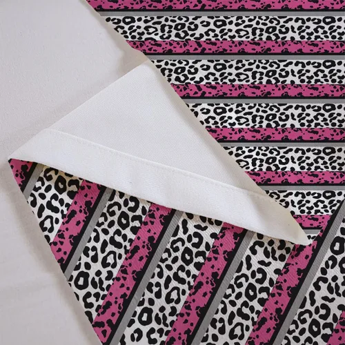 Vista 3 de Cortinas de cenefa con estampado de leopardo para sala de estar, dormitorio, estampado a rayas de guepardo safari, cenefas de cortina de animales