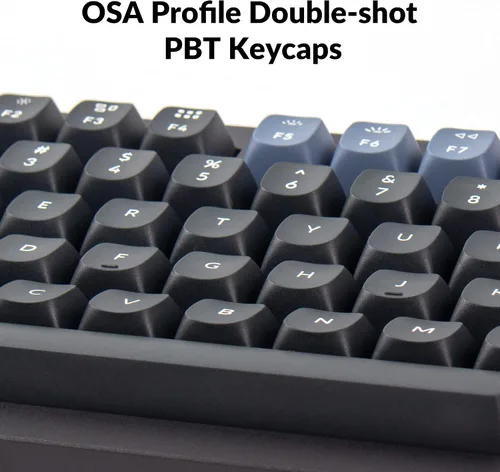 Vista 6 de Keychron Q1 RGB Teclado mecánico personalizado con cable QMKVIA macro programable con 75 de diseño intercambiable en caliente Gateron G Pro Blue