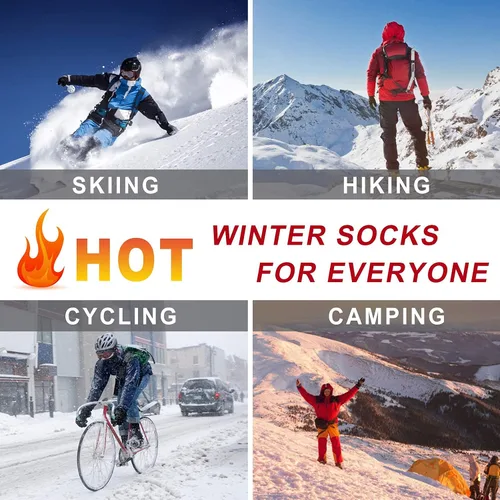 Vista 6 de Thermal Socks for Men, Thick Warm Cold Weather Heated Socks for Winter