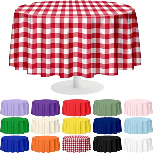 Vista 14 de Mulbozy 2 piezas de mantel de plástico negro para mesa rectangular, 54 × 108 pulgadas, fundas desechables de mesa para fiestas negras