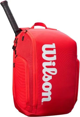 Vista 2 de WILSON Bolsa de tenis para adultos, Rojo/Blanco, Super Tour