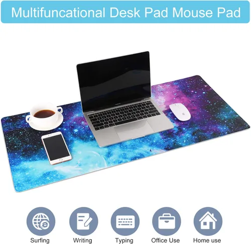 Vista 7 de Alfombrilla de mouse extendida para juegos, alfombrilla de escritorio grande con base de goma antideslizante, para computadora, laptop, teclado