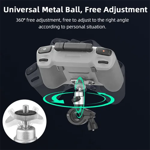 Vista 5 de Adaptador de soporte de bicicleta para DJI RC/RC2 Controlador de bicicleta Soporte de montaje para manillar de bicicleta Soporte de abrazadera Base