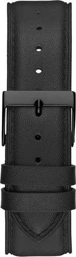 Vista 3 de GUESS Reloj de cuero chapado iónico, Negro -, Reloj analógico