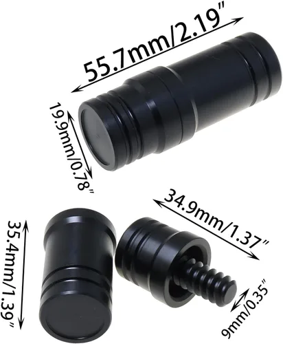 Vista 2 de DGZZI Juego de protectores de conexión de plástico para taco de billar de 3/8-10 dientes, accesorios de billar para protección de eje y cabeza
