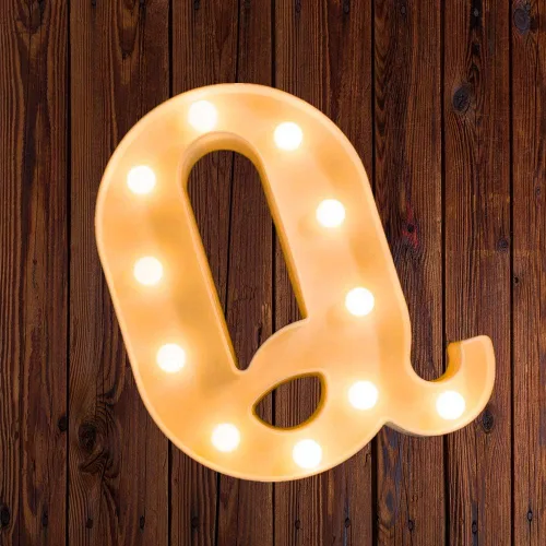 Vista 51 de Ulalaza Letrero de luz LED en blanco y negro, 2 letras AA alimentadas por batería para boda, fiesta de cumpleaños, lámpara de Navidad, luz nocturna