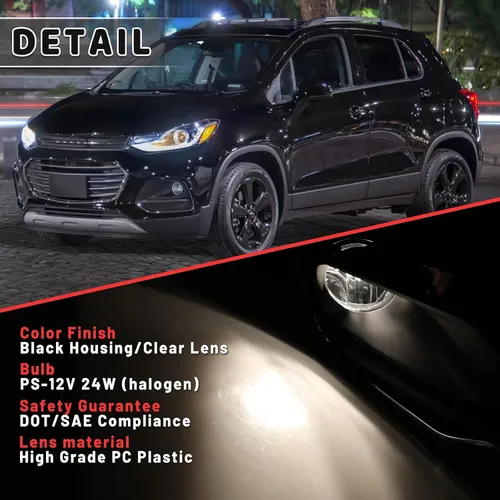 Vista 4 de Conjunto de luces antiniebla para Chevy Trax Chevrolet Driver Passenger 2017, 2018, 2019, 2020, 2021, 1 par