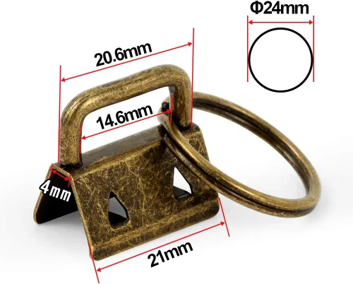 Vista 5 de SPEEDWOX Accesorios para llavero con anillo dividido, juego de correas para manualidades