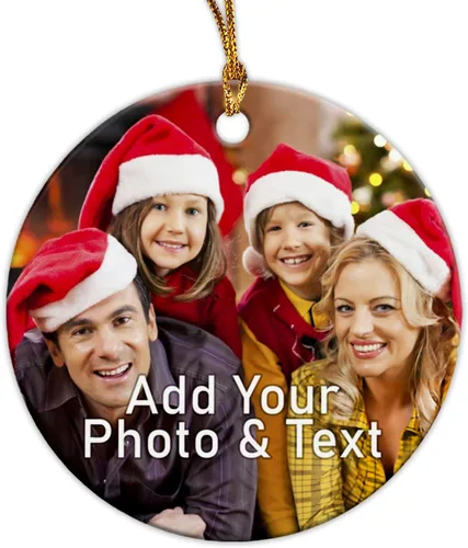 Vista 30 de Adorno de Navidad con foto personalizada 2025 para la familia, aniversario como el señor y la señora abuelos, carga cualquier imagen, cualquier foto