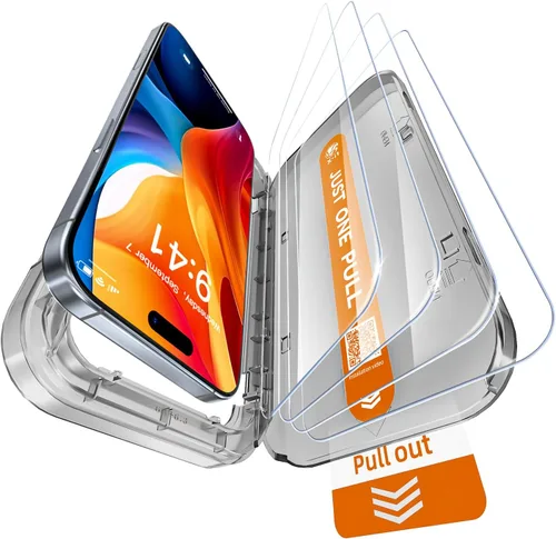 Vista 10 de X-it Paquete de 2 protectores de pantalla AR para iPhone 17 de 6.3 pulgadas con kit de alineación automática, antirreflejos, eliminación automática