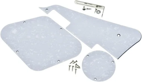 Vista 17 de KAISH Abalone Pearl LP - Placa trasera para guitarra con soporte de níquel de acero y tornillos de montaje para EE. UU