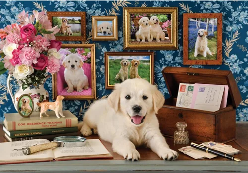 Vista 9 de Anatolian Puzzle - Perritos en el dormitorio, rompecabezas de 1000 piezas, #1143