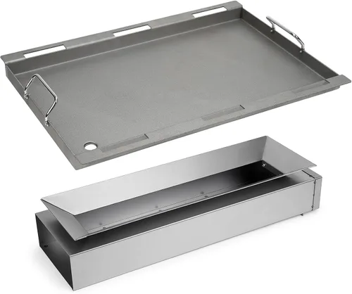 Vista 8 de Stanbroil Plancha con kit de colector para gravedad 560 Masterbuilt Flat Top Cooking Surface, Fits Masterbuilt Gravity Series 560