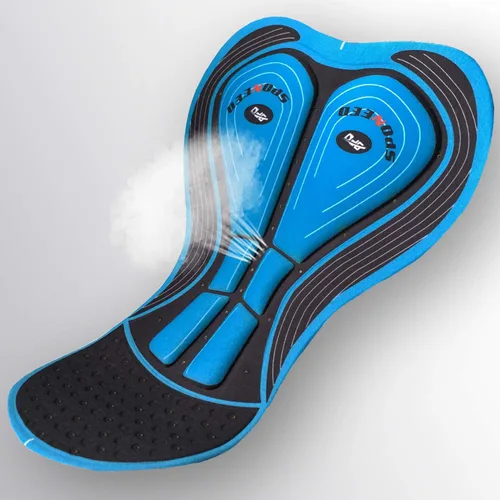 Vista 9 de sponeed Pantalones cortos de ciclismo para hombre, con relleno transpirable, UPF 50+