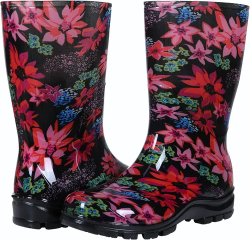 Vista 8 de Asgard - Botas de lluvia a media pantorrilla para mujer, impermeables.