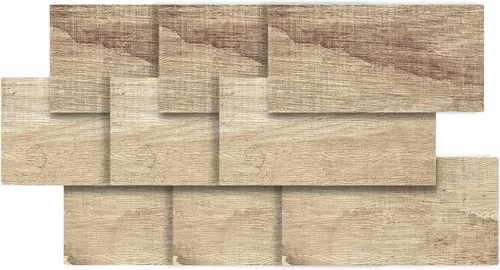Vista 4 de 9pieces Adhesive Tile Stickers for Kitchen Backsplash and Home Decoration Water Resistant PVC Wood Grained Designing