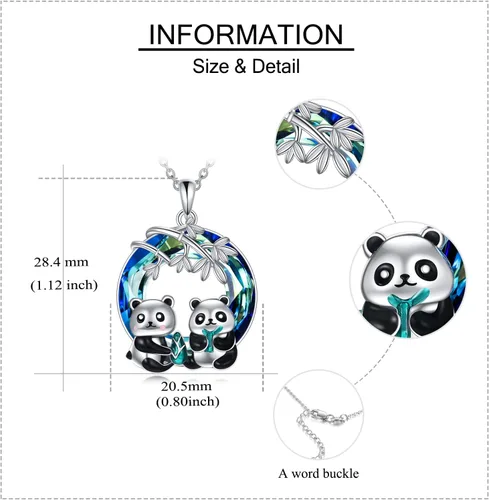 Vista 3 de Pingüinosperezosospandasbúhospanda rojojirafagatosllamasdinosaurioosocerdo monoconejito de Pascua, regalos de pingüinos, plata de ley 925, joyería