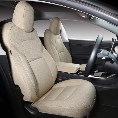 Vista 18 de Funda INCH EMPIRE para asiento de coche, ajuste personalizado para Tesla Model 3, protector de cojín de asiento de cuero sintético para 2017 2018