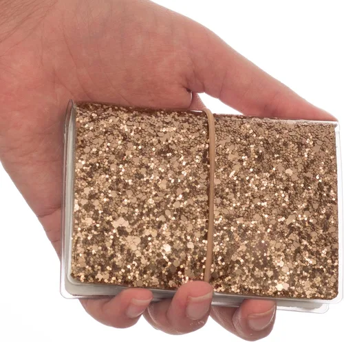 Vista 2 de Soporte para tarjetas de crédito para mujeres, soporte para cupones de tarjetas de fidelidad y organizador con 32 ranuras para tarjetas, Oro rosa