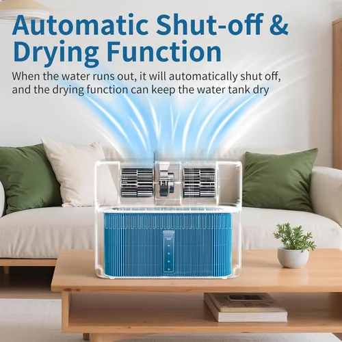 Vista 5 de LAVIEAIR Humidificadores evaporativos inteligentes para dormitorio, sala de estar, guardería, habitación grande de hasta 550 pies cuadrados, tanque