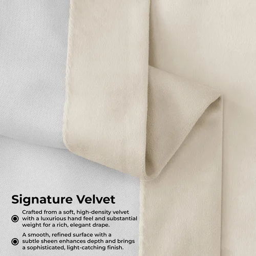 Vista 2 de HPD Half Price Drapes Cortinas Opacas Térmicas de Terciopelo Signature para Sala de Estar de 63 Pulgadas de Largo (1 Panel) con Bolsillo para Barra