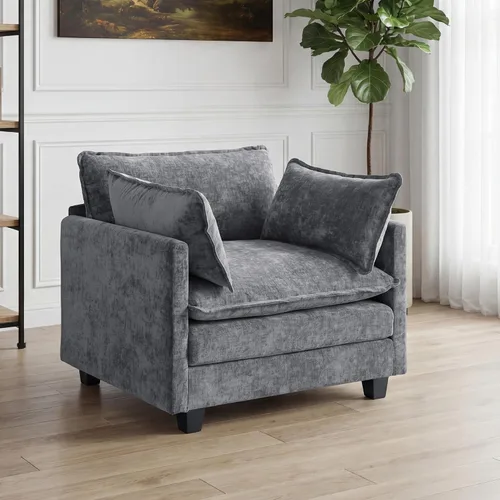 Vista 26 de Sofá seccional, cómodo sofá modular de nube, sofá modular de asiento profundo, sofá moderno en la nube, sofás modulares para sala de estar, Beige