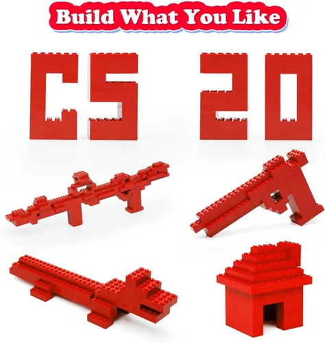 Vista 5 de Ladrillos de construcción clásicos, 100 piezas de bloques de construcción de 2 x 4, juguetes de construcción creativos STEM compatibles con todas