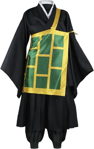 Vista 4 de Geto Suguru - Disfraz de sotana y kimono, uniforme para fiesta de Halloween