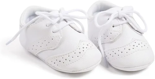 Vista 4 de Zapatos para bebés y niñas con suela suave, mocasines Oxford para recién nacidos, antideslizantes, zapatos de vestir para uniforme de boda