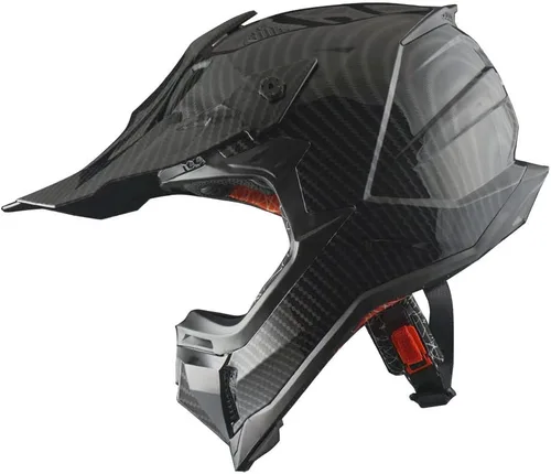 Vista 2 de 1Storm - Casco de motocross para adulto ATV Dirt Bike BMX MX, estilo pista de montaña JH601; paquete de casco de fibra de carbono negro, gafas