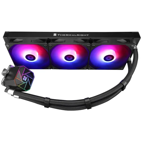 Vista 8 de Thermalright Aqua Elite 360 V3 - Enfriador líquido de CPU, tamaño de fila de enfriamiento 360, 3 ventiladores PWM de 4.724 in, rodamientos S-FDB